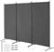 VEVOR Paravent Multifonctionnel à 3 Panneaux, Cloison de Séparation Autoportant 260x184 cm, Séparateur de Pièces Intérieur, Brise-Vue pour Confidentialité, Bureau, Chambre à Coucher, Salon, Gris
