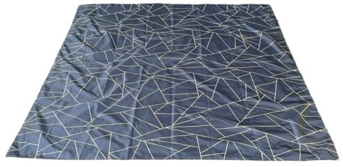 BundleBean - Compact Waterproof Picnic Blanket Gold Geometric – Large 140cmx140cm – Packable, Washable Outdoor Mat with Drawstring Sack and Ripstop Bottom – Ideal for Travel, Toddlers, Changeing Mat