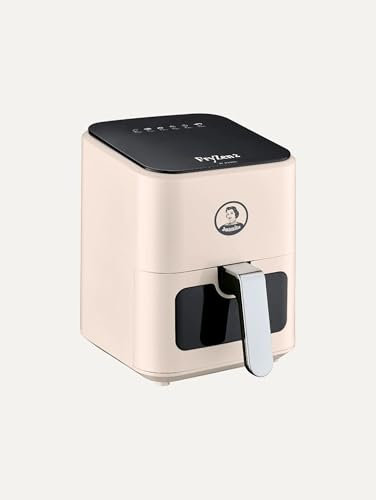 Juanita Freidora Aire 1350W FryZen 2, Con Panel Intuitivo Ajustable Y Temporizador 60 Minutos, Ventana de Cristal Antiadherente Extraíble, Capacidad 4L, 8 Programas, Pantalla Táctil (Rosado)