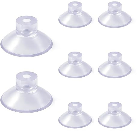 ALLY-MAGIC Saugnäpfe, Saugknöpfe, Saugnäpfe Gummi, Durchsichtige Kunststoff Saugnapf für Küche und Bad Schreibtisch Glas Fenster Wand Heimdekoration E21-SKXP8