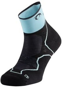 Lurbel Desafio Three Trail Running Socken, Anti-Blasen, Anti-Geruch, atmungsaktive Bergsocken, Unisex, Blau (Azul Costa / ), S