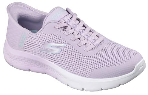 Skechers Women's Go Walk Flex Hands Free Slip-ins-Grand Entry Sneaker, Lavender/Aqua, 8 UK