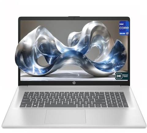 HP Ordinateur portable professionnel 17 - Intel Core i7-1355U - 64 Go de RAM DDR4 - SSD PCIe 2 To - Écran FHD 17,3 (1920 x 1080) - Carte graphique Intel Iris Xe - Clavier QWERTZ - Windows 11 Home