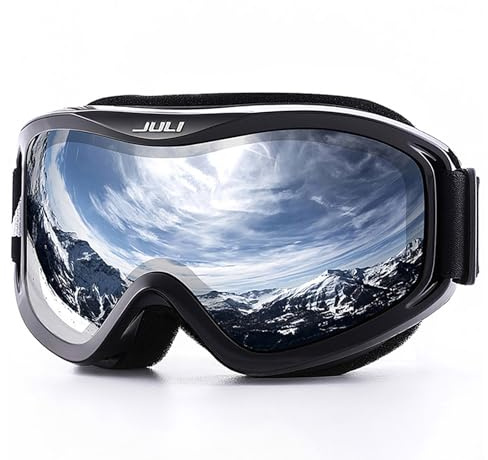 JULI Ski Goggle/Snow Snowboard Goggles for Men Women(VLT 12% Silver Lens)