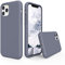 SURPHY Liquid Silicone Case Compatible with iPhone 11 Pro Case, Soft Rubber with Microfiber Cloth Lining Full Body Design Shockproof 5.8 inch Phone Case for iPhone 11 Pro, Lavender Grey