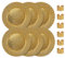 Home Collectives 13 Inch Round Elegant Serve ware Charger Plates with Matching Napkin Rings, Wedding, Dinner party, Event - Choose from our Variety of Styles and Quantities (6, Hammered Gold)