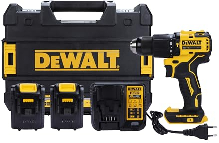 DeWalt DCD709S2T-QW - Taladro Percutor sin escobillas XR 18V 13mm 65Nm con 2 baterías Li-Ion 1,5Ah y maletín TSTAK, Arándano
