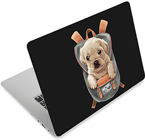 Laptop-Aufkleber, 30,5 cm (12 13 14 15 15,6 Zoll), wiederverwendbar, für Toshiba HP, Samsung Dell Apple Acer Leonovo, Sony Asus Laptop Notebook (niedlicher Hund)