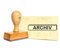 Stempel Archiv - Holzstempel Bürostempel - 49 x 9 mm