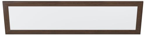 EGLO LED Panel Piglionasso mit Holz Deko-Rahmen | Deckenlampe Holz in Dunkel-Braun, Küchenlampe, Bürolampe, LED Flurlampe Decke neutralweiß, L 124,5 cm