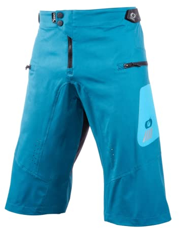 O'NEAL | Kurze Fahrrad-Hose | MTB Mountainbike DH Downhill FR Freeride | Strapazierfähiges Mesh-Material, Stretcheinsätze | Element FR Shorts Hybrid V.22 | Erwachsene | Petrol Blau | Größe 36/52