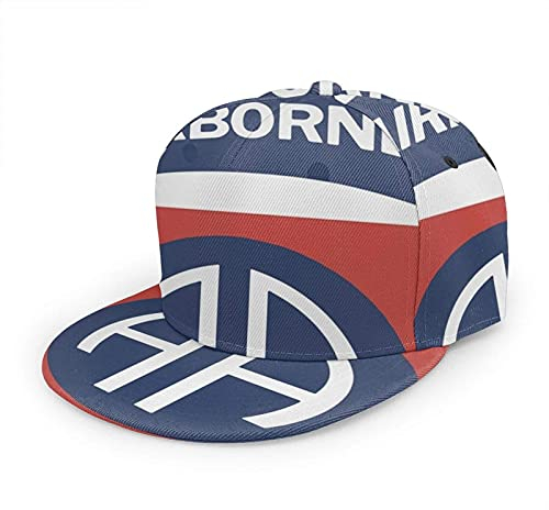 Oaieltj Unisex Baseball Cap Erwachsene Teens Adjustable Snapback Flat Brim Baseball Cap Cool Hip Hop Hat, 82nd Airborne Division Emblem, One size