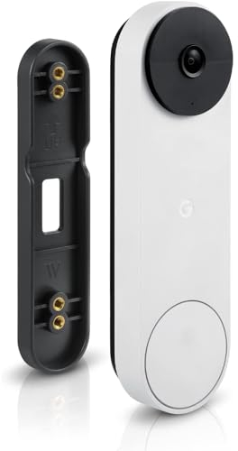 Wasserstein Supporto senza trapano compatibile con Google Nest Doorbell (batteria) - Evita di forare e proteggere le pareti