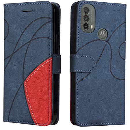 Motorola Moto E20 / E30 / E40 Wallet Case, Soft Leather Wallet Case Flip Folding Shockproof Cover with Card Slots Stand Magnetic Protective Compatible with Moto E20 / E30 / E40 Phone Case, Blue