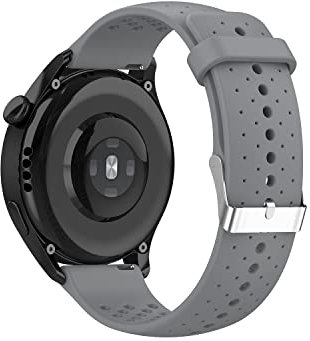yanghongyua 22 mm Uhrenarmbänder für amazfit GTR 3, Silikon-Ersatzarmband kompatibel für Samsung Galaxy Watch3 45 mm, elastisches Armband für Huawei Watch 3/Garmin vivoactive 4. (grau)