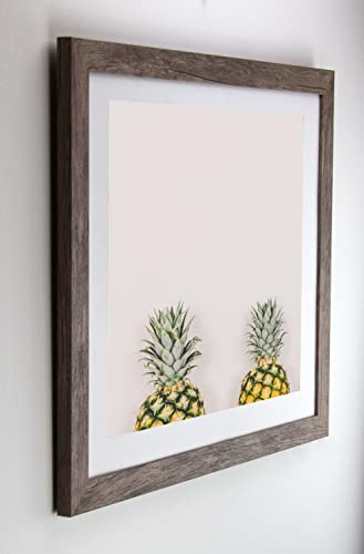 Colorello Deluxe Puzzlerahmen 50x70 cm Bilderrahmen Apfel Apfelholz Dekor Hintergrund Weiss Kunstglas klar