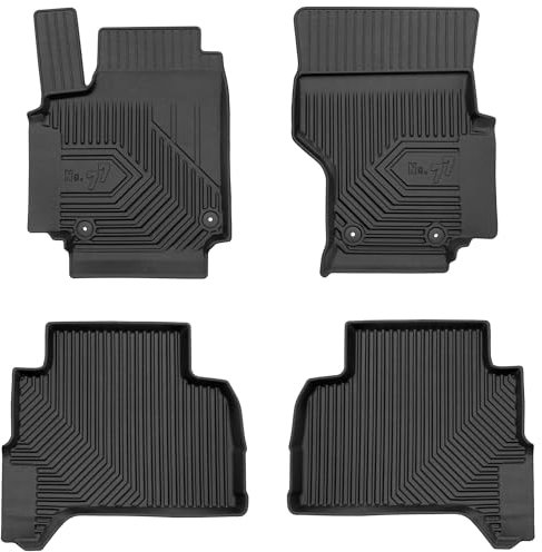 MOTOS Gummimatten Auto Fussmatte passend für Volkswagen Amarok I 2009-2021 pickup, pickup, Doppelkabine Verbessern Sie Ihren Reisekomfort mit Antirutschmatte Auto No.77 - Allwetter fußmatten Auto, Sch