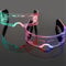 2 Pcs Led Visor Glasses Light Up 7 Colors and 4 Modes, Cyberpunk Glasses for Halloween Cosplay Party Bar Adults