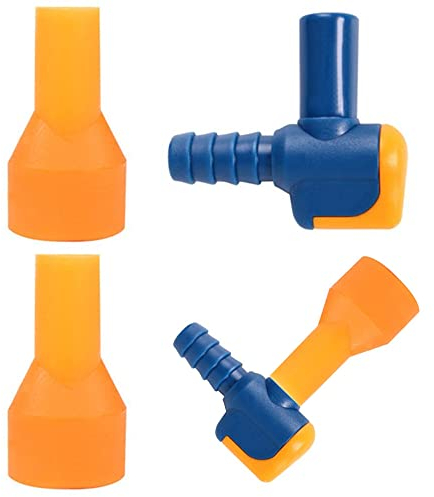 Lot de 3 valves de morsure de rechange pour sac à dos, réservoir d'hydratation, bleu/orange, 5*4*1