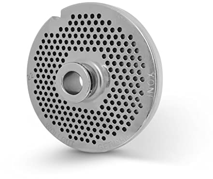 Wolfcut INOX Fleischwolfscheiben mit Nabe Gr. 22-2,5 mm Bohrung Ersatz für/kompatibel mit Fleischwolf Größe 22