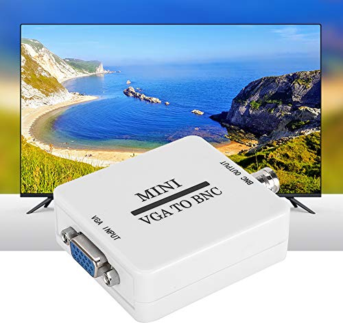 Zunate VGA zu BNC Adapter, 1080P 60Hz VGA Buchse zu BNC Buchse Audio Video Konverter für TV, Computer