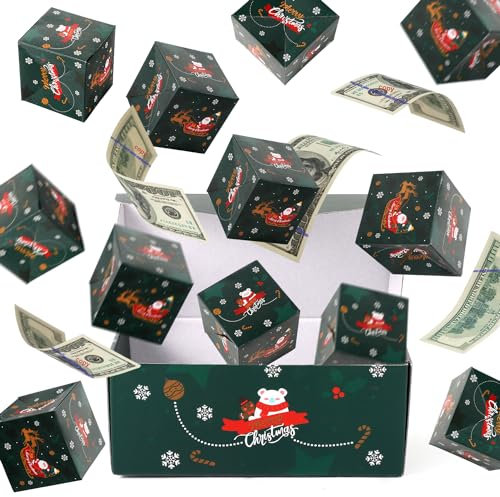 12 Stück Überraschungsbox, Weihnachten Explosion Geschenkbox Pop-Up Geschenkboxen Überraschungs Geburtstagsbox für Weihnachten Geburtstag (Grün)