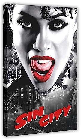 NEDOES Filmposter City of Sin auf Leinwand, Schlafzimmer, Dekoration, Sport, Landschaft, Büro, Raumdekoration, Geschenk, Rahmen-Stil, 20 x 30 cm