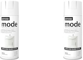 Rust-Oleum AE0240001E8 400ml Mode Ultra High Gloss Spray Paint - White (Pack of 2)
