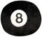 SMELEYOU 8 Kugelkissen Schwarze Billard 8 Ball Plüsch Kissen runde gefüllte Sofa Kissen werfen Sie Kissen für Wohnkultur 35 cm, Haushaltszubehör