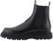 Armani Exchange Soletta Chunky con Logo inciso, Vera Pelle, Stivale alla Caviglia Uomo, Nero, 41 EU