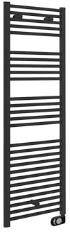 FABIN store Radiador eléctrico con termostato digital en negro mate (1375 mm x 480 mm)