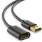 deleyCON 0,5m USB 2.0 Alta Velocità Cavo di Prolunga da Spina USB A a Presa USB A - Nero