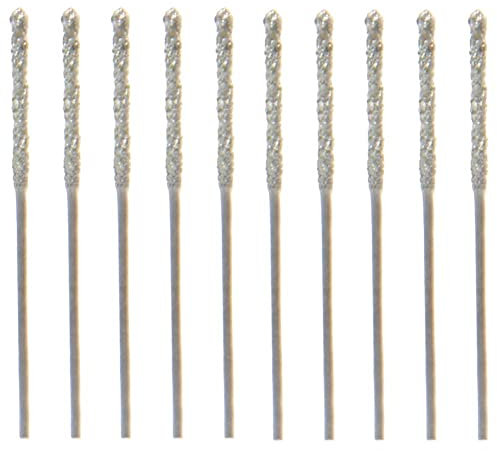 FURREN 20 Piezas Broca Helicoidal con Punta Recubierta de Diamante de 0,8Mm para Azulejo de Piedra de Joyas de Vidrio