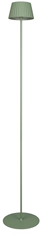 Reality Leuchten LED Außen Akku Stehleuchte Suarez R47706149, Metall Pistaziengrün, inkl. 1.5 Watt LED, 4-fach Touch