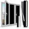 LULUETPUE Fensterfolie Schwarz Verdunkelungsfolie, Blickdicht Fenster Sonnenschutz Spiegelfolie, Fensterfolie Selbsthaftend UV-Schutzfolie für Schlafzimmer Badzimmer, 60 * 200CM