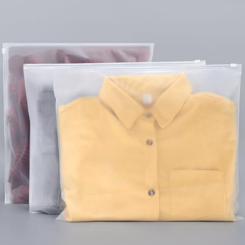 Svaldo Buste con Zip, 25 Pezzi 40 * 35cm Sacchetti Vestiti Viaggio, Buste per Vestiti, Sacchetti Valigia Organizer, Borsa Plastica con Cerniera per Biancheria Intima (con Fori di Sfiato)