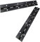 Lot de 2 charnières de piano continues noires robustes avec trous pour pianos, portes d'armoire et grandes fenêtres, en acier inoxydable, 400 x 30 x 1 mm
