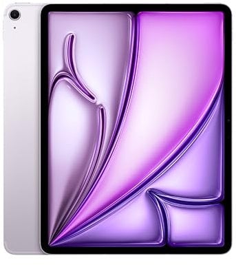 Apple iPad Air de 13 Pulgadas (M2): Pantalla Liquid Retina, 1 TB, cámara Frontal de 12 Mpx en Horizontal y Trasera de 12 Mpx, Wi-Fi 6E y 5G con eSIM, autonomía de Sol a Sol - Púrpura