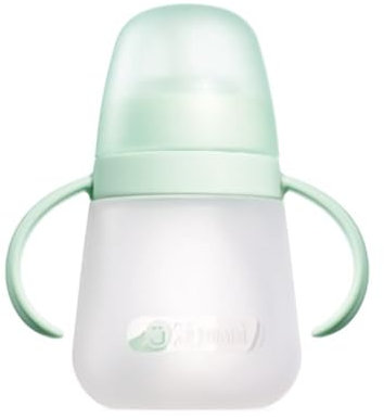 j bimbi My Soft Cup Tazza Morbida In Silicone Con Cannuccia E Manici (Verde Acqua)