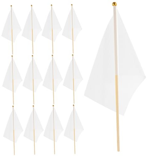 Kleiner Handfahnen 50 Stück 14x21cm aus Polyester und Holz