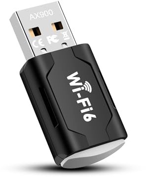 RUIZHI WiFi 6 USB Cle WiFi pour PC, AX900 Doublebande (5Ghz Max/2,4Ghz Max), Clé WiFi USB Internet WiFi Adaptateur pour MU-MIMO, WPA3, Dongle WiFi Clef Adaptateur pour Win7/10/11