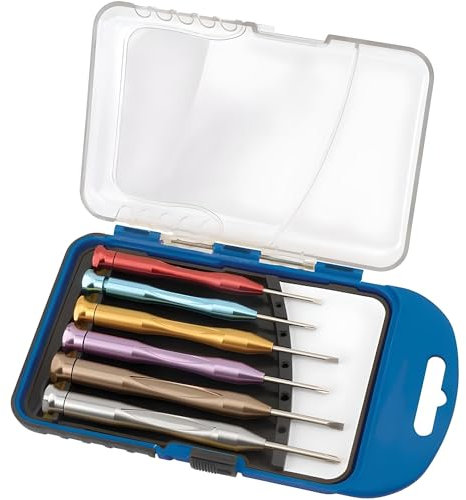 AMK® Draper Precision Screwdriver Set 6 Piece Fine Tips for Small Screws Electronics & Glasses Repairs Colour Coded
