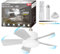 Seyxicnor Socket Ceiling Fans Light with Remote, Screw in Ceiling Fan 2000LM, 6 Wind Speeds, 3 Colour Dimmable, Quiet Light Bulb Fan with 2 Extender Rods & E27 Base for Bedroom, Kitchen, Garage