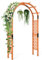 GOPLUS Arche de Jardin en Bois de 235 cm, Treillis Jardin en Bois Massif avec Toit Arqué et Treillis Latéral, Clôture en Treillis Robuste, Pergola Décorative pour Patio, Pelouse,132 x 45,5 x 235 CM