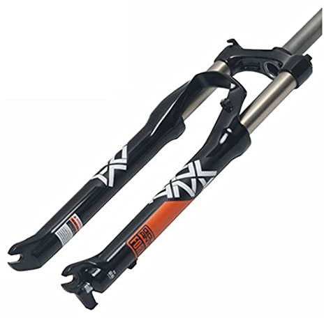 JNTFNE Forcella ad Aria MTB, Corsa 24 Pollici, Forcella Ammortizzata per Bicicletta da 100 mm, Freni a Disco, Controllo della Spalla (HL), Accessori per Biciclette, Accessori Neri