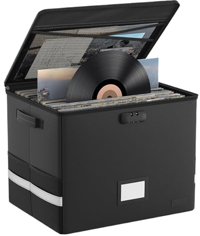 Generisch Schallplatten-Aufbewahrungsbox Faltbar, Großes Fassungsvermögen