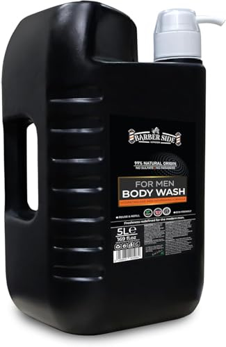 ican Barberside London Body Wash for Men, Sulfate Free, Professional Salon Quality, 5 Litre