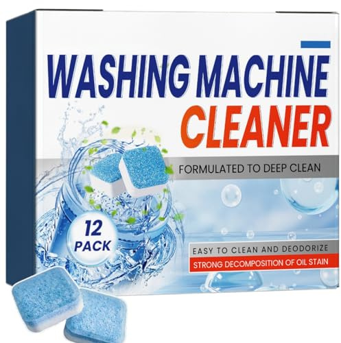 Washing Machine Cleaner Tab/lets,Washing Machine Cleaner Deep Clean, Descaling Agent, Removes Odor, Grime and Build-Up, Washing Machine Descaler Clean Inside Drum and Laundry Tub Seal Removes Grime