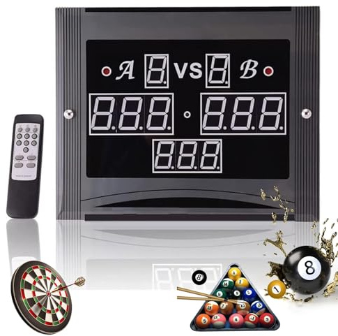 Snooker Anzeigetafel – Digitaler LED-Billardtisch-Punktehalter, 0–199 Punktzählung, elektronischer Schreibtischzähler für Snooker und Pool