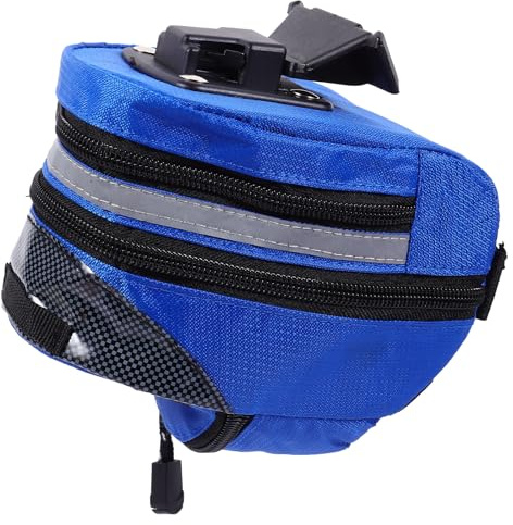 Veemoon Blaue Fahrradsatteltasche aus Polyester mit Reißverschluss